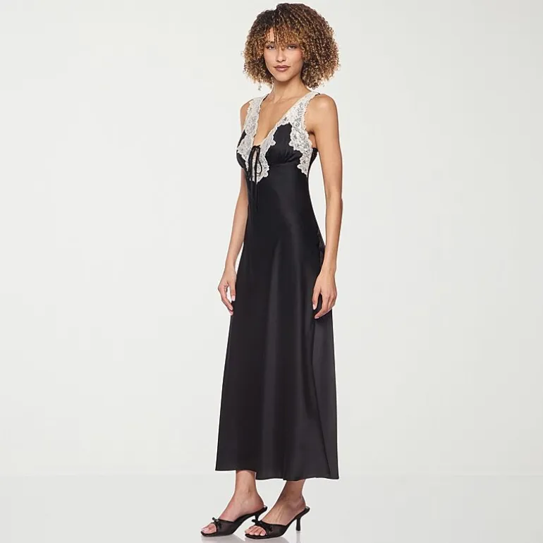 belle vie Womens Sleeveless Midi Slip Dress