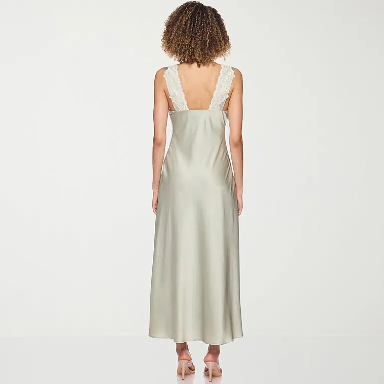 belle vie Womens Sleeveless Midi Slip Dress