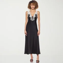 belle vie Womens Sleeveless Midi Slip Dress