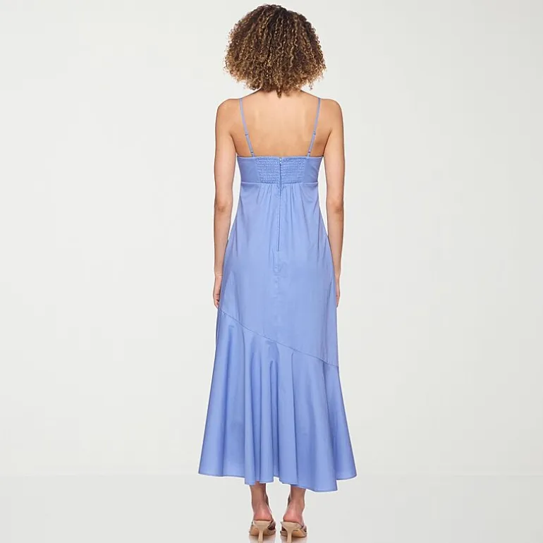 belle vie Womens Sleeveless Midi Wrap Dress