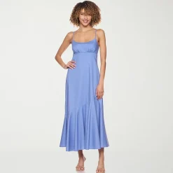 belle vie Womens Sleeveless Midi Wrap Dress