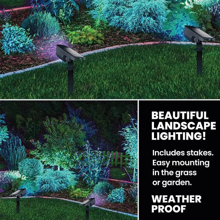 Bell + Howell Bionic Color Burst Solar Powered Landscape Lighting - Set of 2
