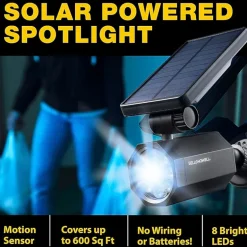 Bell + Howell Bionic Spotlight Solar Powered Motion Activated Outdoor Spotlight Night Light