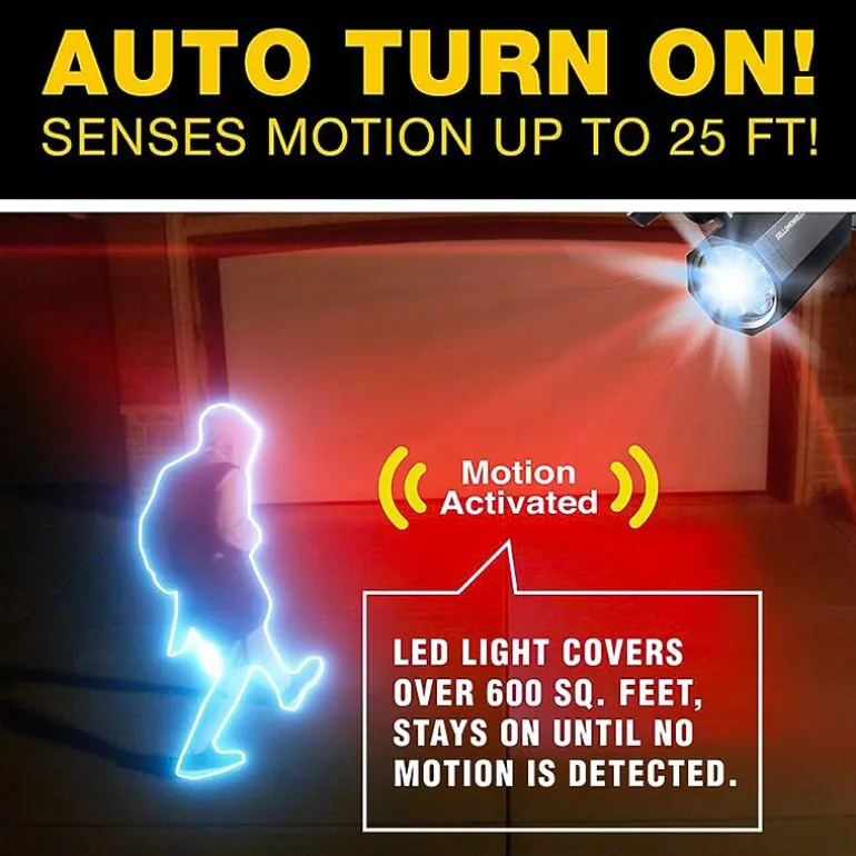Bell + Howell Bionic Spotlight Solar Powered Motion Activated Outdoor Spotlight Night Light