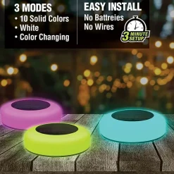 Bell + Howell Color Changing Solar Decorative Lights with Auto On/Off Lights and Weatherproof - 4 Pack