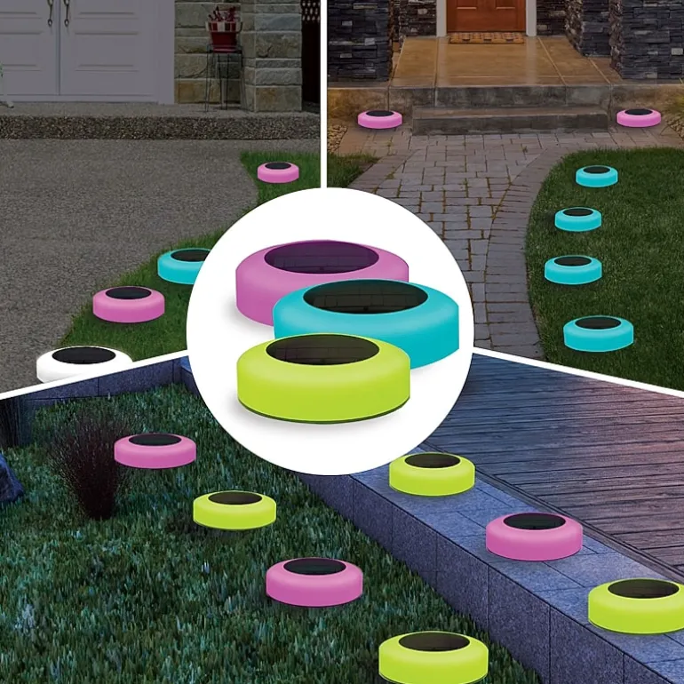 Bell + Howell Color Changing Solar Decorative Lights with Auto On/Off Lights and Weatherproof - 4 Pack