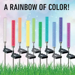 Bell + Howell Glimmer Sticks Solar Powered Landscape Lighting - Set of 4