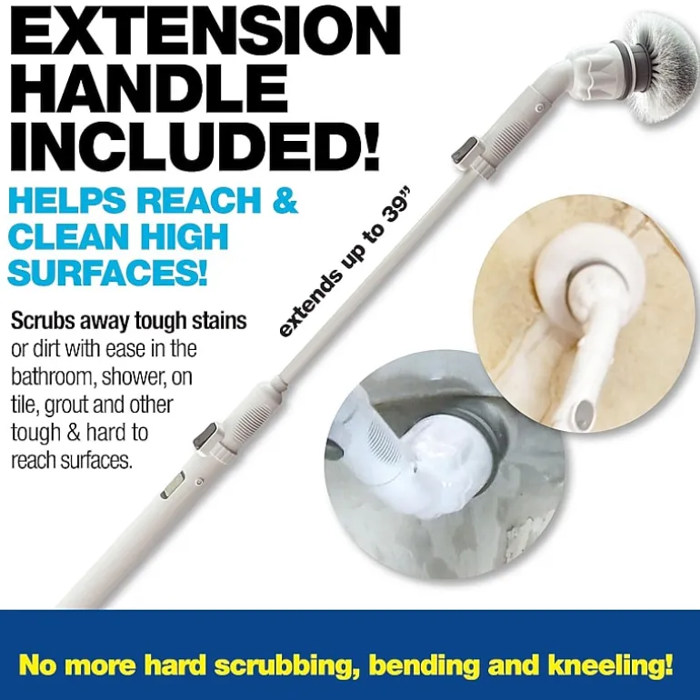 Bell + Howell Scrubtastic Rechargeable Multi Purpose Extendable Power Scrubber