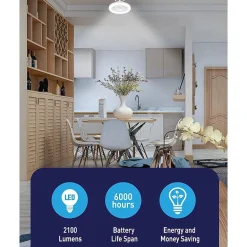Bell + Howell Socket Air Infoor White With Remote Control And Rgb Colors Ceiling Fan