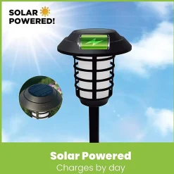 Bell + Howell Solar Powered Pathway and Garden Lights with 2 Lighting Modes - Set of 2