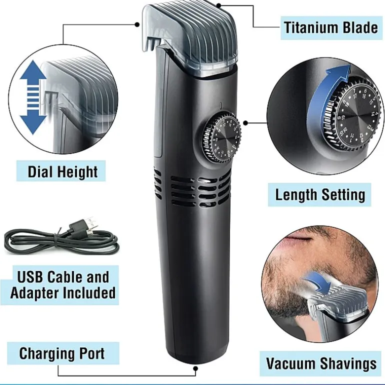 Bell + Howell Vacutrim Rechargeable Hair Trimmer