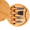 BergHOFF Bamboo Round Covered Cheese Board and Tool Set