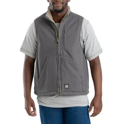 Berne Canyon Sherpa Lined Mens Fleece Lined Heavyweight Big and Tall Fleece Vest