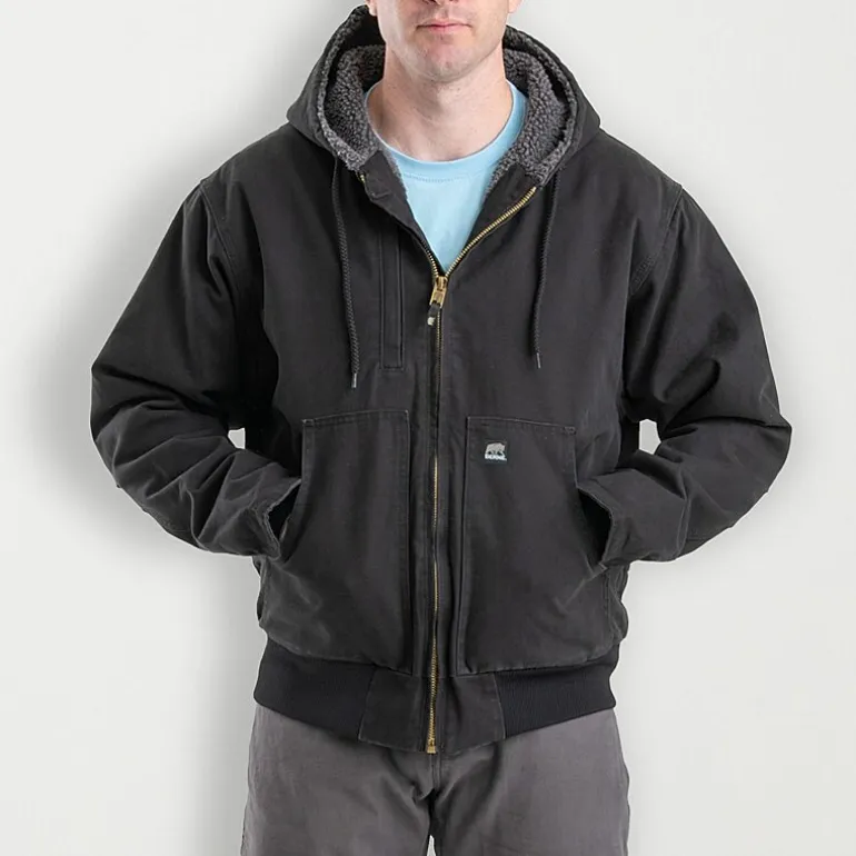 Berne Flex180 Mens Hooded Heavyweight Big and Tall Work Jacket