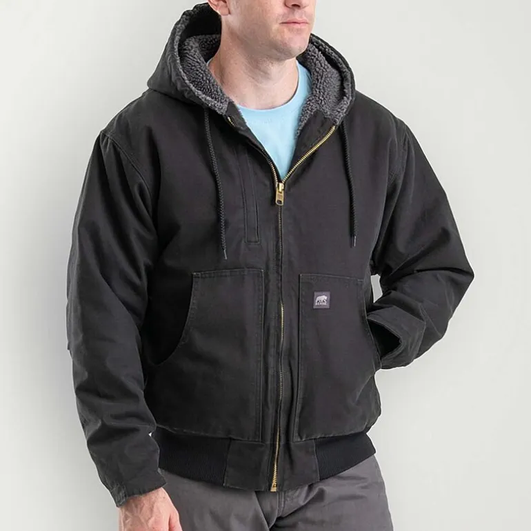 Berne Flex180 Mens Hooded Heavyweight Big and Tall Work Jacket