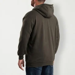 Berne Mens Long Sleeve Fleece Zipper Big and Tall Hoodie
