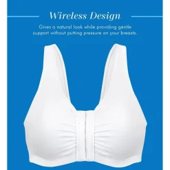 Bestform Comfortable Unlined Wireless Cotton Stretch Sports Bra with Front Closure- 5006014
