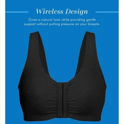 Bestform Comfortable Unlined Wireless Cotton Stretch Sports Bra with Front Closure- 5006014