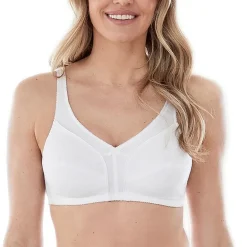 Bestform Comfortable Wireless Cotton Bra with Unlined Seamed Cups-5006825