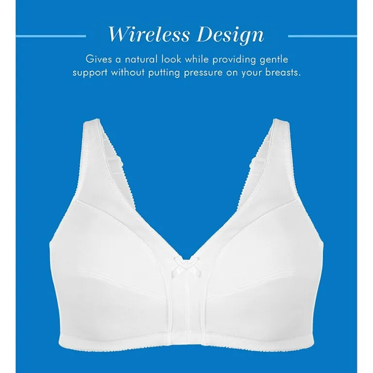 Bestform Comfortable Wireless Cotton Bra with Unlined Seamed Cups-5006825