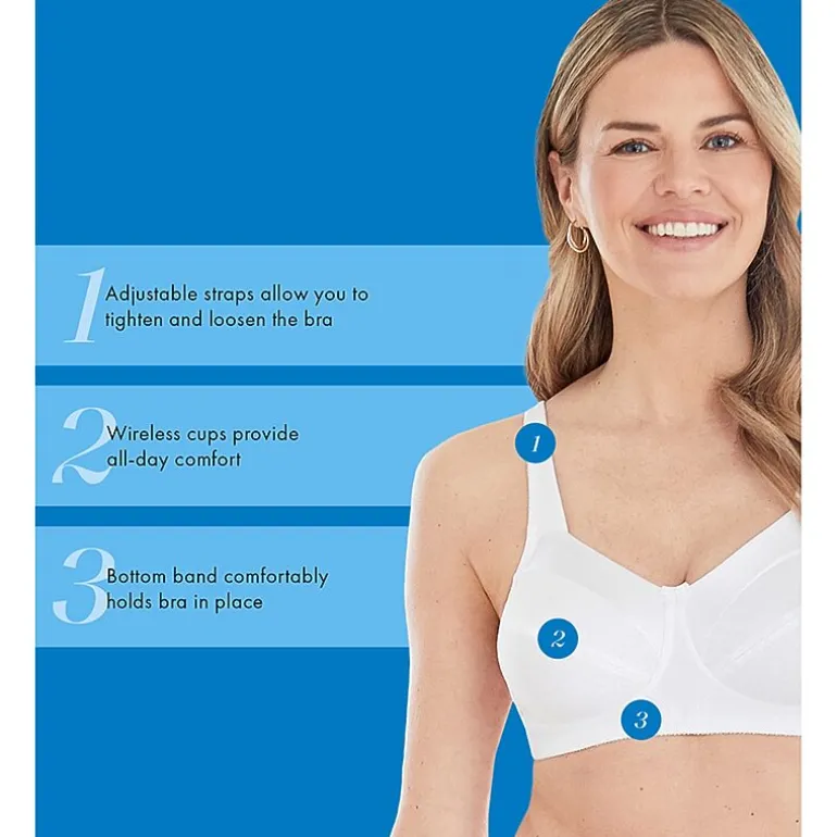 Bestform Satin Trim Wireless Cotton Bra with Unlined Cups-5006715