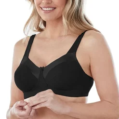 Bestform Satin Trim Wireless Cotton Bra with Unlined Cups-5006715