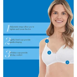 Bestform Striped Wireless Cotton Bra with Lightly-Lined Cups-5006248