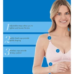 Bestform Striped Wireless Cotton Bra with Lightly-Lined Cups-5006248