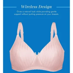Bestform Striped Wireless Cotton Bra with Lightly-Lined Cups-5006248