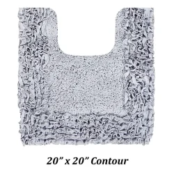 Better Trends Shaggy Border Mat Bath Contour Rug