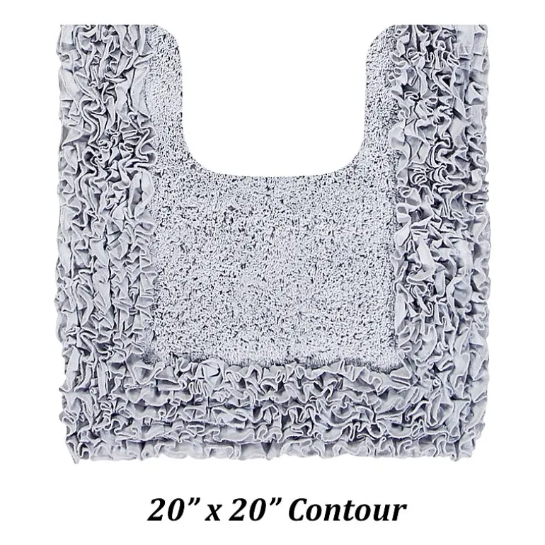 Better Trends Shaggy Border Mat Bath Contour Rug