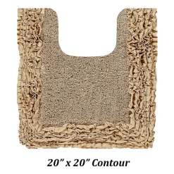 Better Trends Shaggy Border Mat Bath Contour Rug