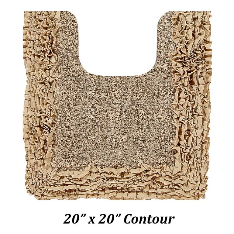 Better Trends Shaggy Border Mat Bath Contour Rug