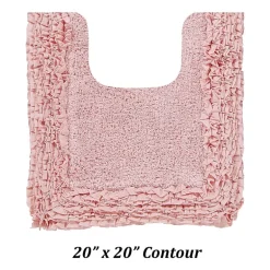 Better Trends Shaggy Border Mat Bath Contour Rug