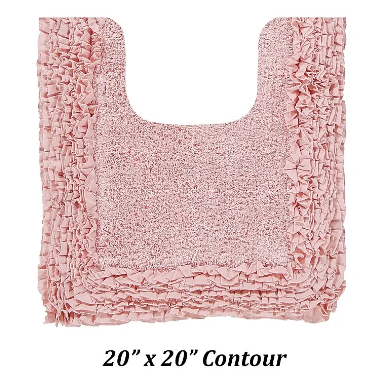Better Trends Shaggy Border Mat Bath Contour Rug