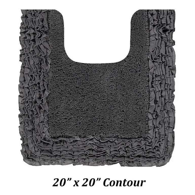 Better Trends Shaggy Border Mat Bath Contour Rug