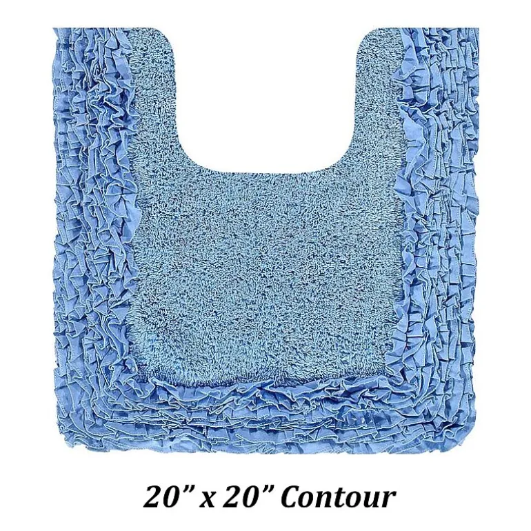 Better Trends Shaggy Border Mat Bath Contour Rug