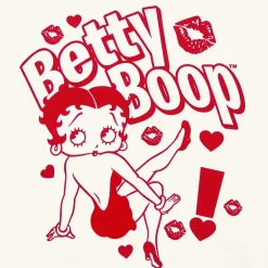 Betty Boop Crew Fleece Womens Juniors Crew Neck Long Sleeve Betty Boop Sweatshirt
