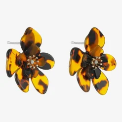 Bijoux Bar Glass 48mm Flower Stud Earrings