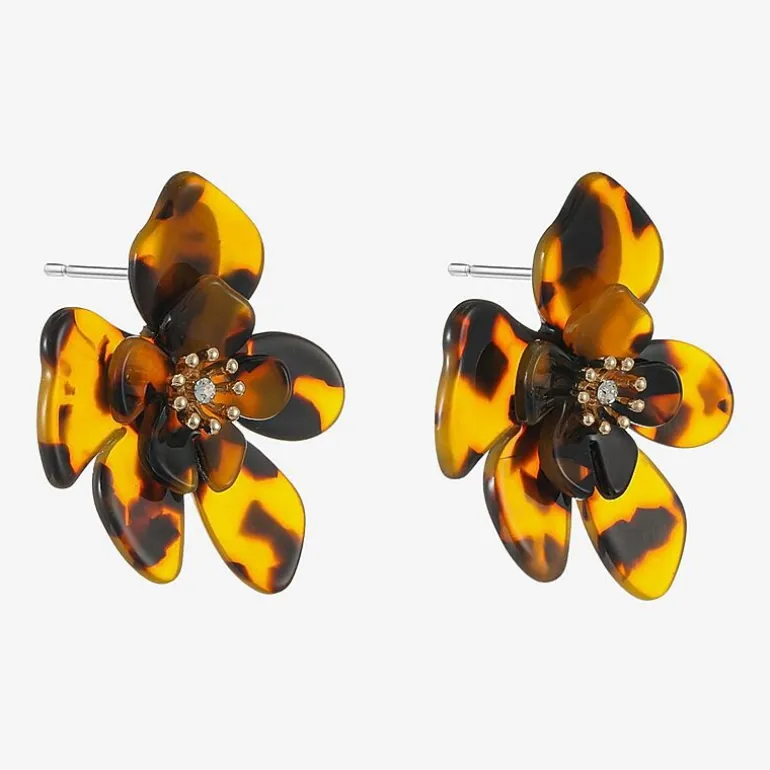 Bijoux Bar Glass 48mm Flower Stud Earrings