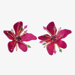 Bijoux Bar Womens Flower Drop Earrings