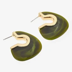Bijoux Bar Womens 1 1/2 Inch Hoop Earrings