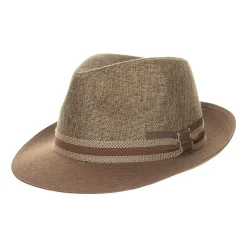 Biltmore Club Stripe Trim Matte Toyo Mens Fedora