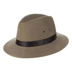 Biltmore Faux Leather Trim Cotton Canvas Safari Mens Safari Hat