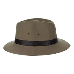 Biltmore Faux Leather Trim Cotton Canvas Safari Mens Safari Hat