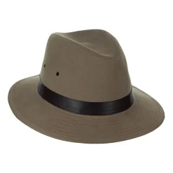 Biltmore Faux Leather Trim Cotton Canvas Safari Mens Safari Hat