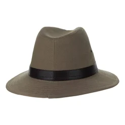 Biltmore Faux Leather Trim Cotton Canvas Safari Mens Safari Hat