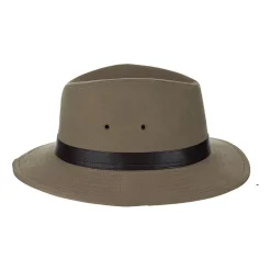 Biltmore Faux Leather Trim Cotton Canvas Safari Mens Safari Hat