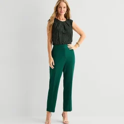 Black Label by Evan-Picone Crepe Womens Classic Fit Straight Suit Pant