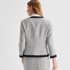 Black Label by Evan-Picone Tweed Womens Classic Fit Suit Jacket